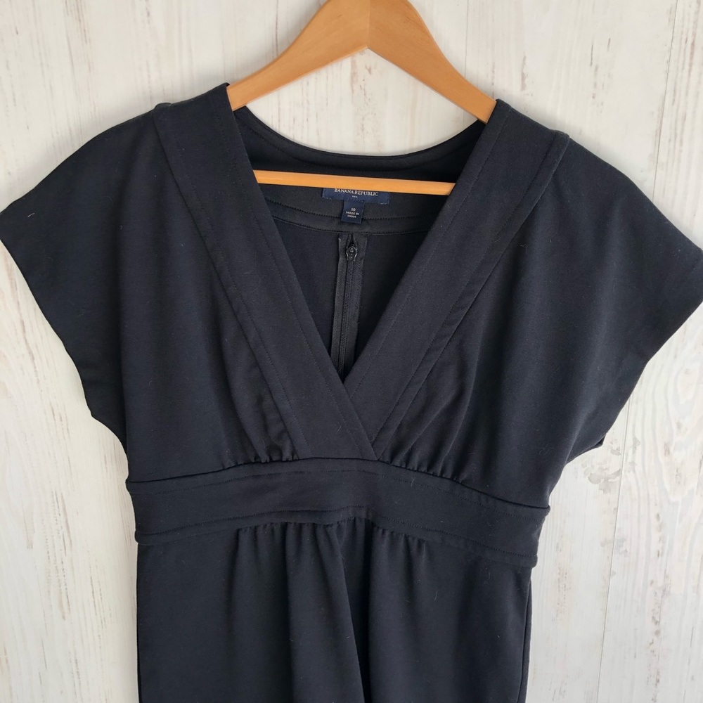 Banana Republic LBD black dress ponte knit 10